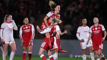 Arsenal vs. Benfica LIVE: Women's Champions League updates as Russo scores hat trick to secure Gunner's lead