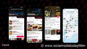 TikTok adds in-app restaurant guide