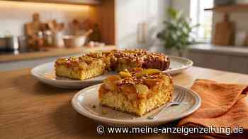 Birnenkuchen vom Blech: Mit warmer Sahne-Karamell-Kruste schmeckt der Klassiker noch viel besser