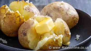 Jacket potatoes have crispy skin and fluffy insides when you use 45 minute method