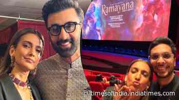Ranbir reunites with 'YJHD' co-star Poorna at 'Ramayana' premiere