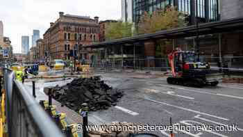 Major travel disruption to last for DAYS in Manchester city centre amid leak on Portland Street