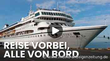 Schiff im Hafen, Passagiere ohne Zuhause: Bilder vom abrupten Ende einer Weltreise
