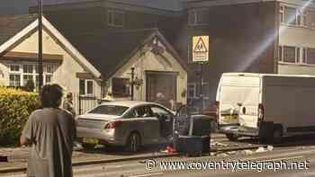 Driver crashes into van and telegraph pole in Coventry then flees