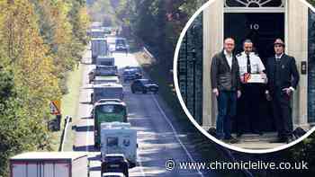 Northumberland A1 dualling petition delivered to Downing Street after epic hike