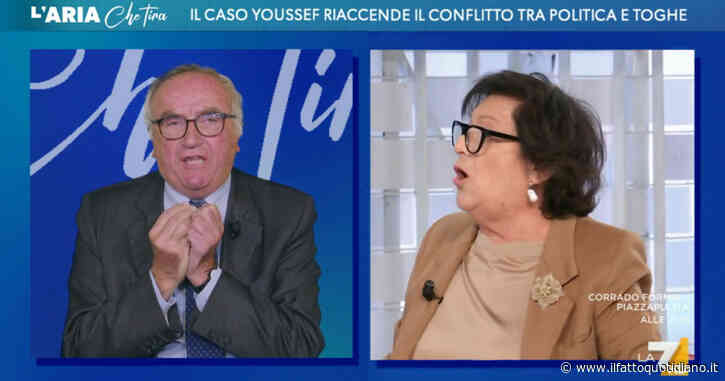 “Signora lo dice a sua sorella”. Lite furiosa tra Matone e Bruti Liberati su La7, tra urla, risate e minacce di abbandonare lo studio