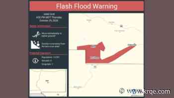 Flash flood warning issued for Ruidoso area on Thursday