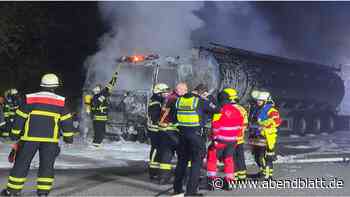 A7 Richtung Hamburg gesperrt – Milchlaster geht auf Raststätte in Flammen auf