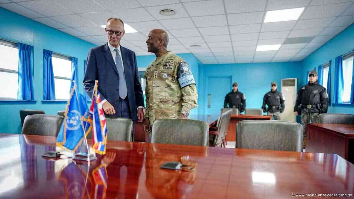 Besuch an der Grenzlinie: Merz hofft auf Einheit Koreas