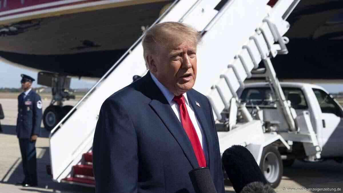 Trump sagt überraschend Wahlkampfauftritte ab – und eskaliert vor laufenden Kameras