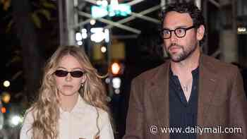 Sydney Sweeney turns heads in a stylish white co-ord as she holds hands with Scooter Braun during NYC date night