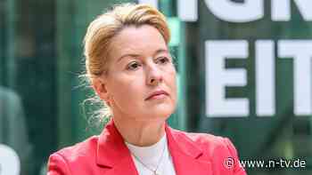 Bedenken "noch größer geworden": Giffey will rot-grün-roten Koalitionsvertrag nicht mitverhandeln