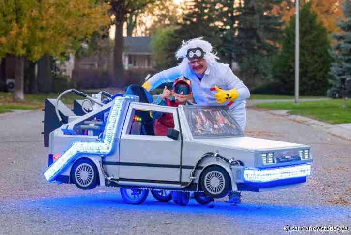 Easton Oetting’s latest wheelchair costume brings 'Back to the Future' to Sarnia