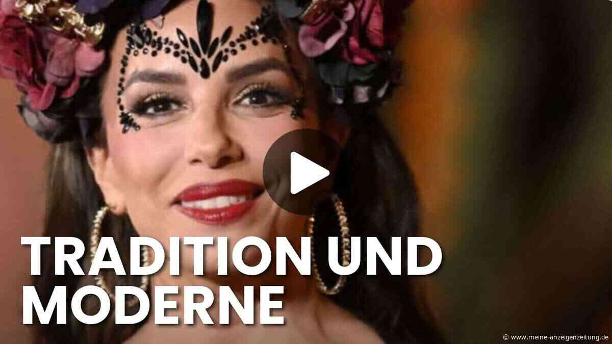 Mexikanische Tradition trifft Hollywood-Glamour: Eva Longoria fasziniert mit Schädel-Look