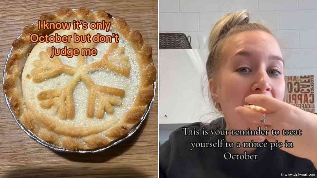 Forget Halloween! Brits are already getting into the Christmas spirit as demand for mince pies soars by 42%