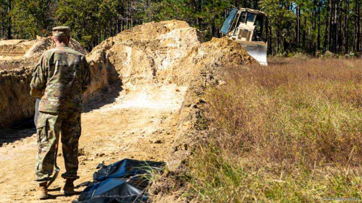 US Army practices digging mass graves for fallen troops amid looming war threat