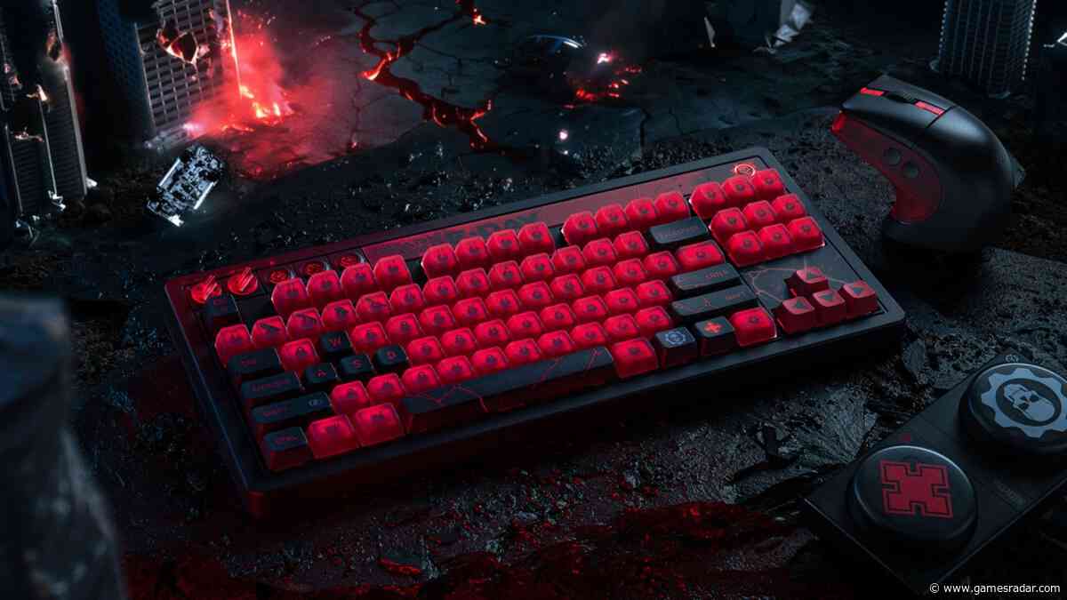 8BitDo just launched its Gears of War PC gaming roster, complete with giant Crimson Omen and Locust macro buttons