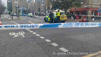 Police swarm Newcastle city centre street with motorbike crash sparking traffic chaos