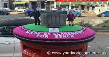 Colourful crochet post box topper celebrates Esher’s royal heritage