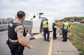 PHOTOS: 18-wheeler rollover on Highway 183