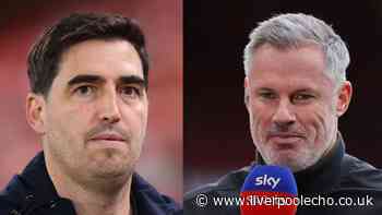 Andoni Iraola responds to Jamie Carragher statement on Liverpool title challenge