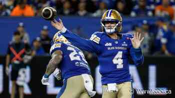 Dru Brown confirmed as Bombers starting QB for East semifinal in Toronto on Saturday