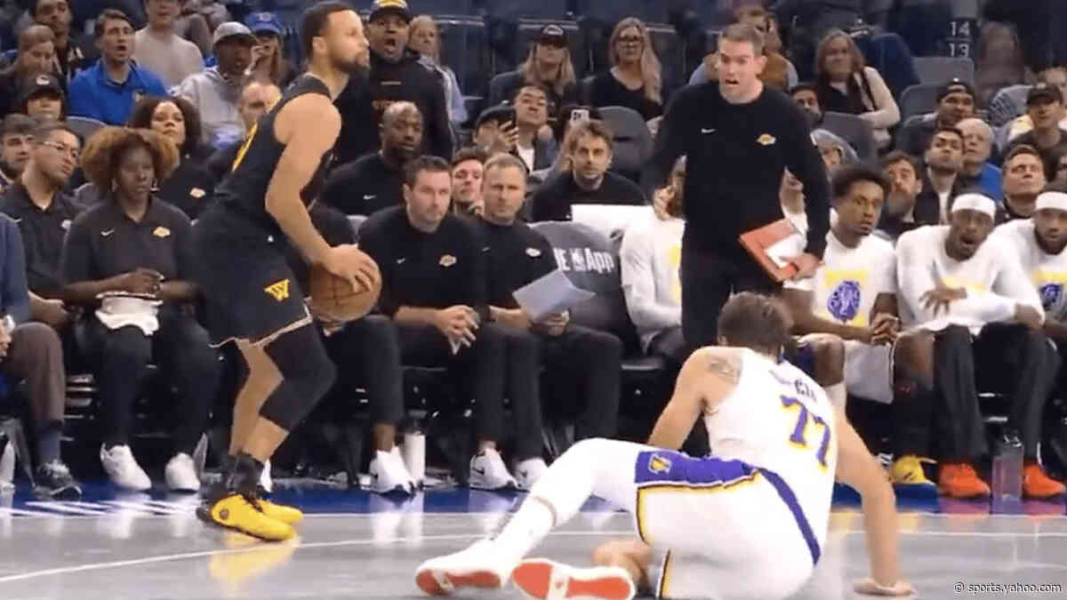 Steph Curry dropped Luka Doncic with an ankle breaker and splashed 3 over him