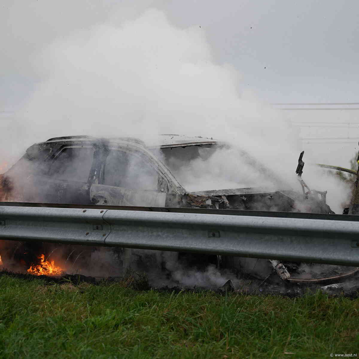 N50 richting Zwolle weer open nadat auto uitbrandde