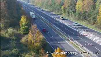Person rushed to hospital with ‘serious injuries’ after A14 crash