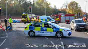 Stockport incident LIVE as air ambulance lands and police shut busy road following crash