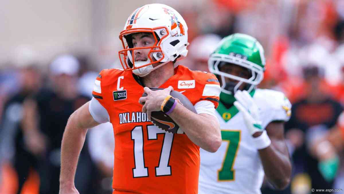 NFL scouts favor Oklahoma State's Mestemaker as QB1 in '27 draft